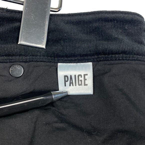 Paige Men's Lennox Corduroy Slim Fit Stretch Pants Black US 33 - Picture 14 of 15